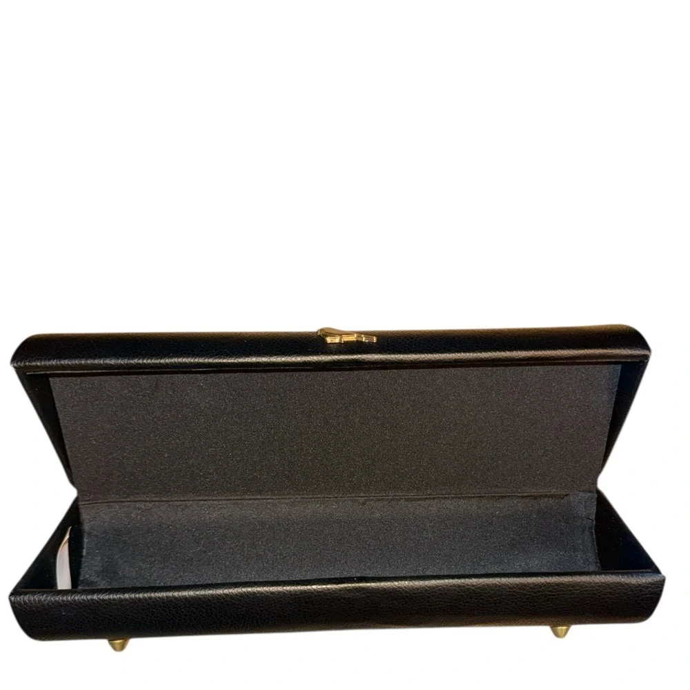 Kestrel Black Vegan Leather Makeup Brush Holder Case Gold Bird Influencer Trend